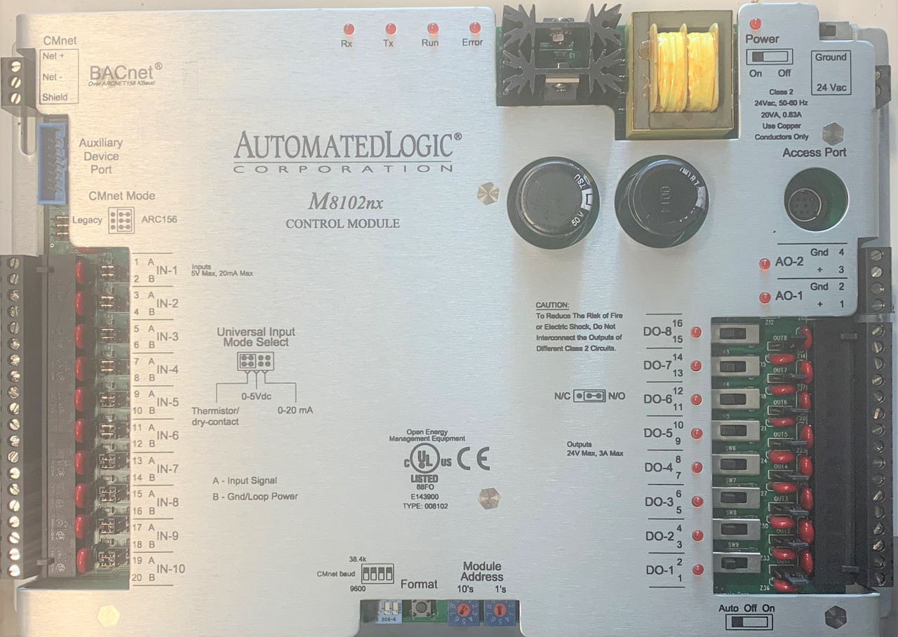 ALC Automated Logic M8102nx M-Line Standalone Control Mod, 8 Out, 10 In, 2 Out