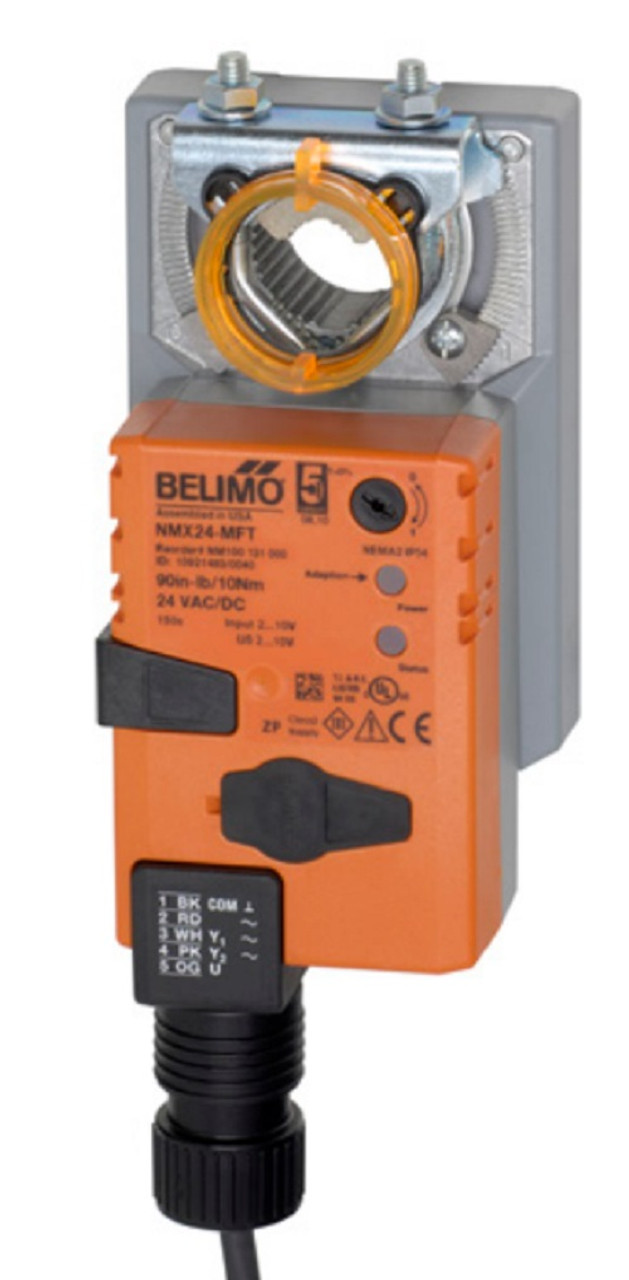 Belimo NMX24-MFT Damper Actuator, 90 in-lb 10 Nm, Non Fail-Safe, 2...10 V [New]