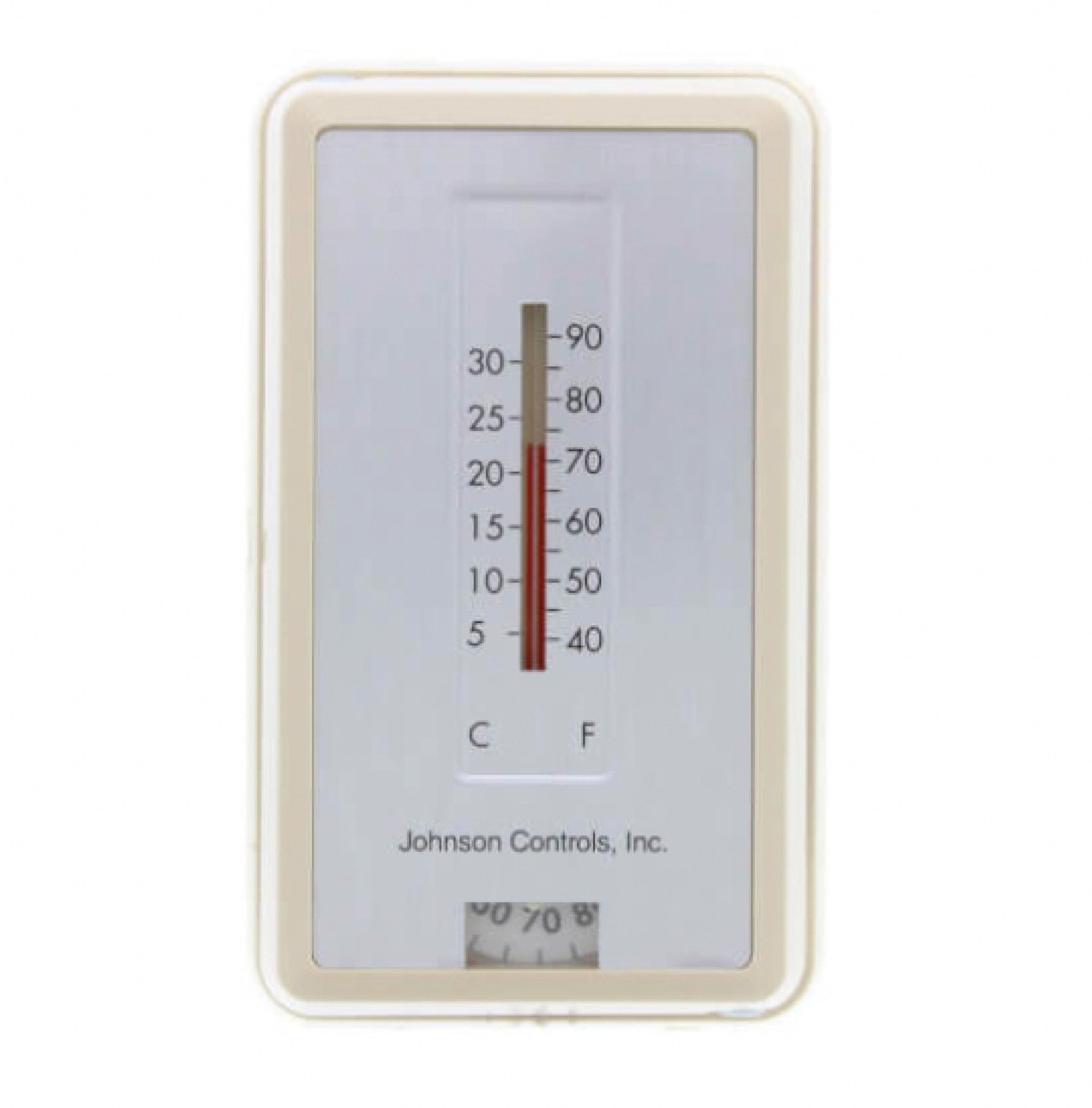 Johnson Controls T-4100-1 Direct Acting Non-Relay Vertical Pneumatic Thermostat [New]