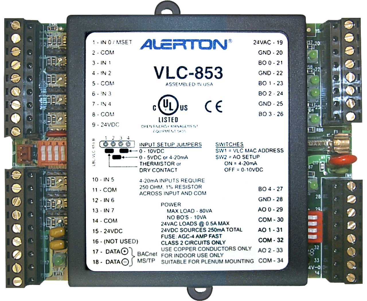 Alerton Ibex Honeywell VLC-853 PLC Logic Controller for HVAC and Equipment [Refurbished]