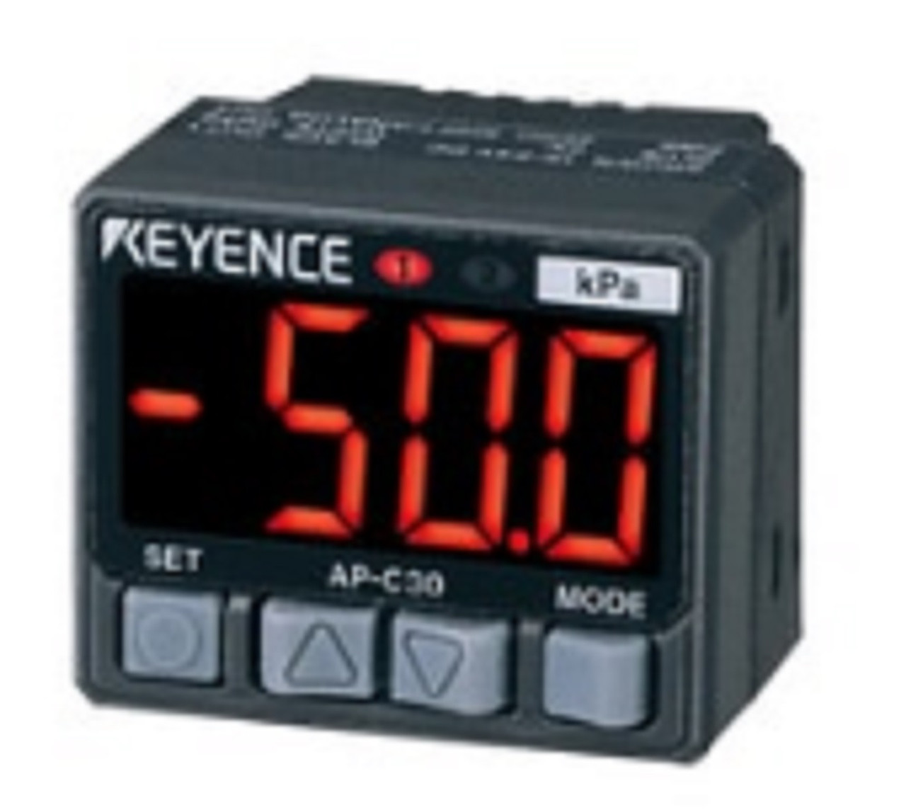 Keyence AP-C30K Sensor, Main Unit, Compound-Pressure, 101.3 to -101.3 kPa, NPN [Refurbished]