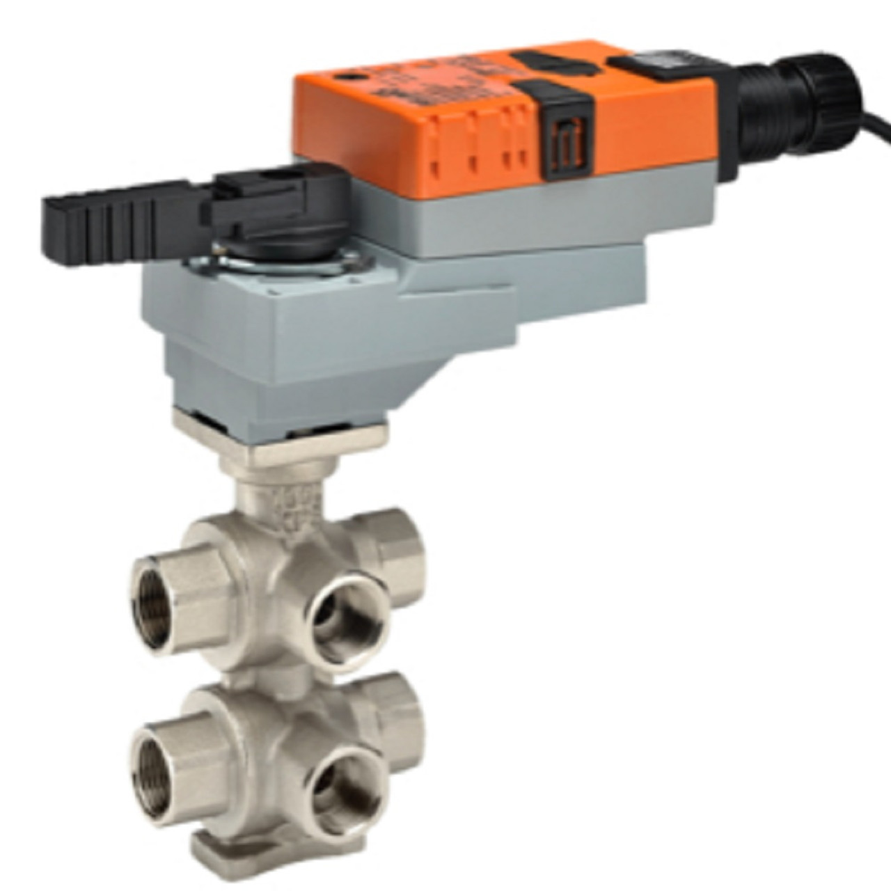Belimo B320-490-470+LRB24-SR Characterized Control Valve (6-way CCV), 3/4, 6-way [New]