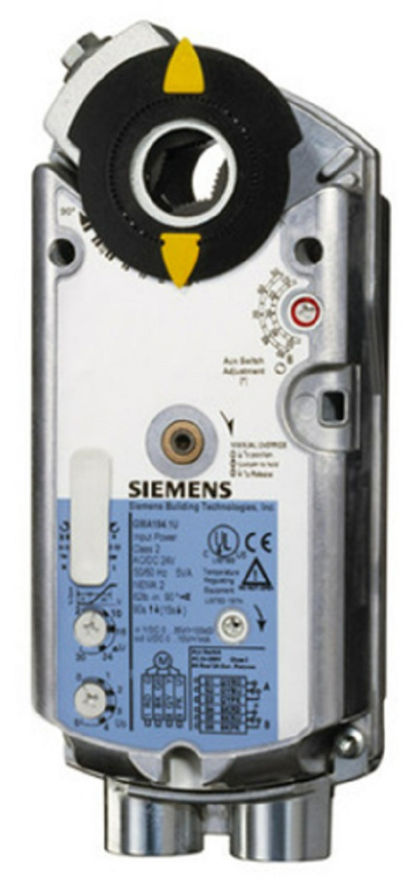 Siemens GMA121.1U Spring Return OpenAir Damper Actuator, 62 lb-in, 24 VAC/DC [New]