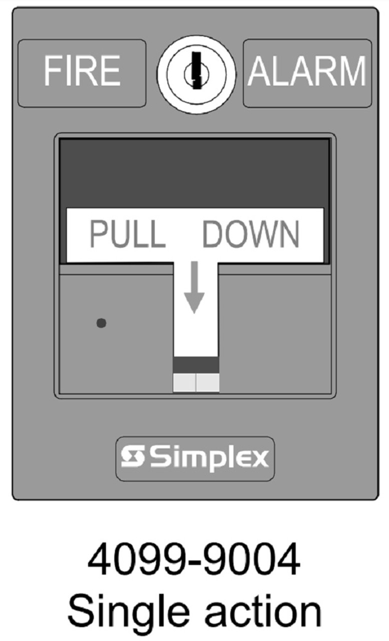 Tyco Simplex Grinnell 4099-9004 Addressable Manual Pull Station, Single Action [New]