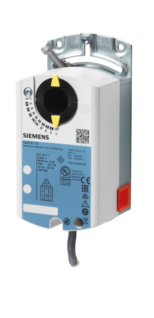 Siemens GLB131.1E Rotary Air Damper Actuator, AC 24 V, 3-position, 10 Nm, 150 s [New]