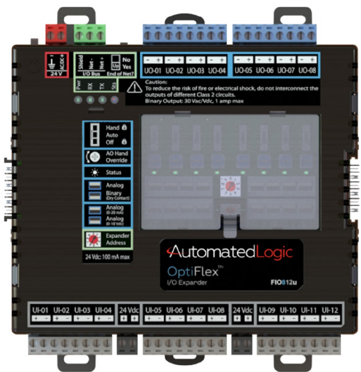 ALC Automated Logic FIO812u OptiFlex I/O Expander for Large Equipment Controller [Refurbished]