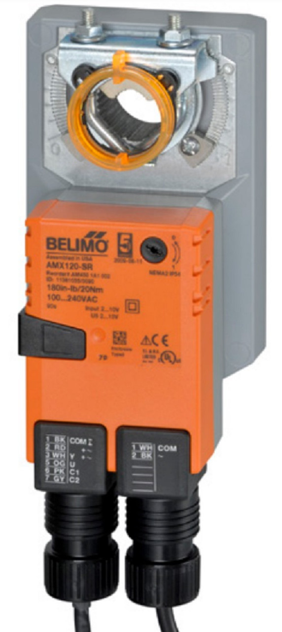 Belimo AMX120-SR Actuator, 180in-lb 20Nm, Non Fail-Safe, AC 100-240V, 2-10V, Mod [New]