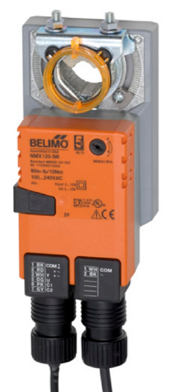 Belimo NMX120-SR Actuator, 90in-lb 10Nm, Non Fail-Safe, AC 100-240 V, 2-10V, Mod [New]