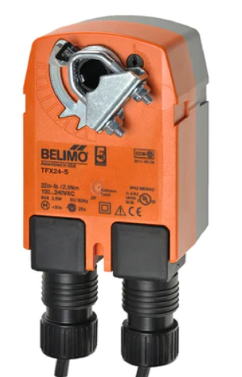 Belimo TFX24-S Configurable Damper Actuator, 22 in-lb [2.5 Nm], Spring Return [New]