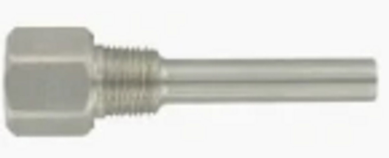 Distech TS-WS304004 Thermowell, 100mm (4in), 304 SS, 1/2" NPT, 0.260" Bore [New]