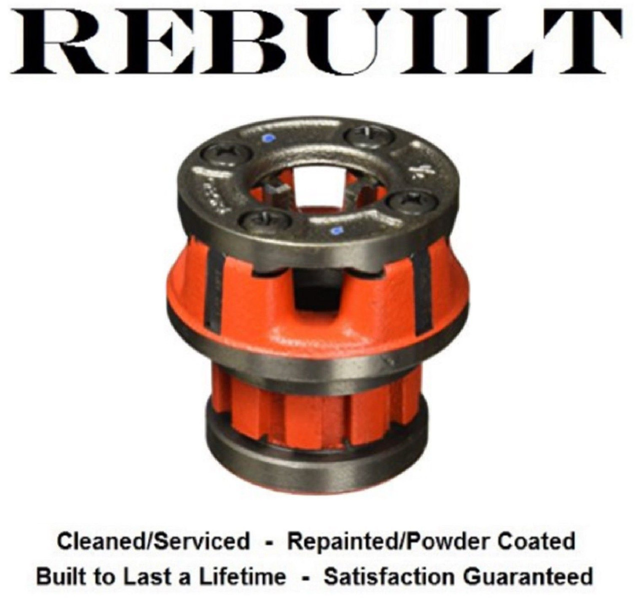 Ridgid 36875 00-R Pipe Threader Die Head, 1/8" NPT, With Standard Alloy RH Dies [Refurbished]