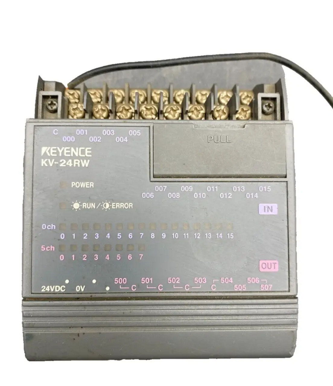 Keyence KV-24RW PLC Processor, 16 Input, 8 Output, 24VDC [New]