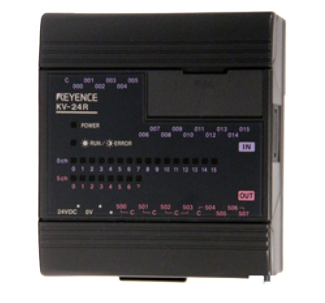 Keyence KV-24R Base PLC Unit, 24VDC, 16 DC Inputs, 8 Relay Outputs [New]