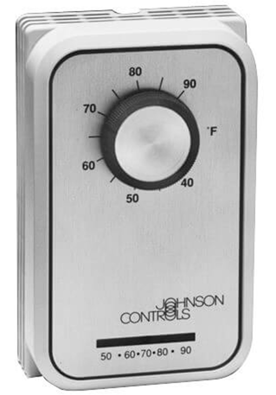 Johnson Controls T26S-22C Line Voltage Thermostat 5 to 30C, w/ Thermometer [New]
