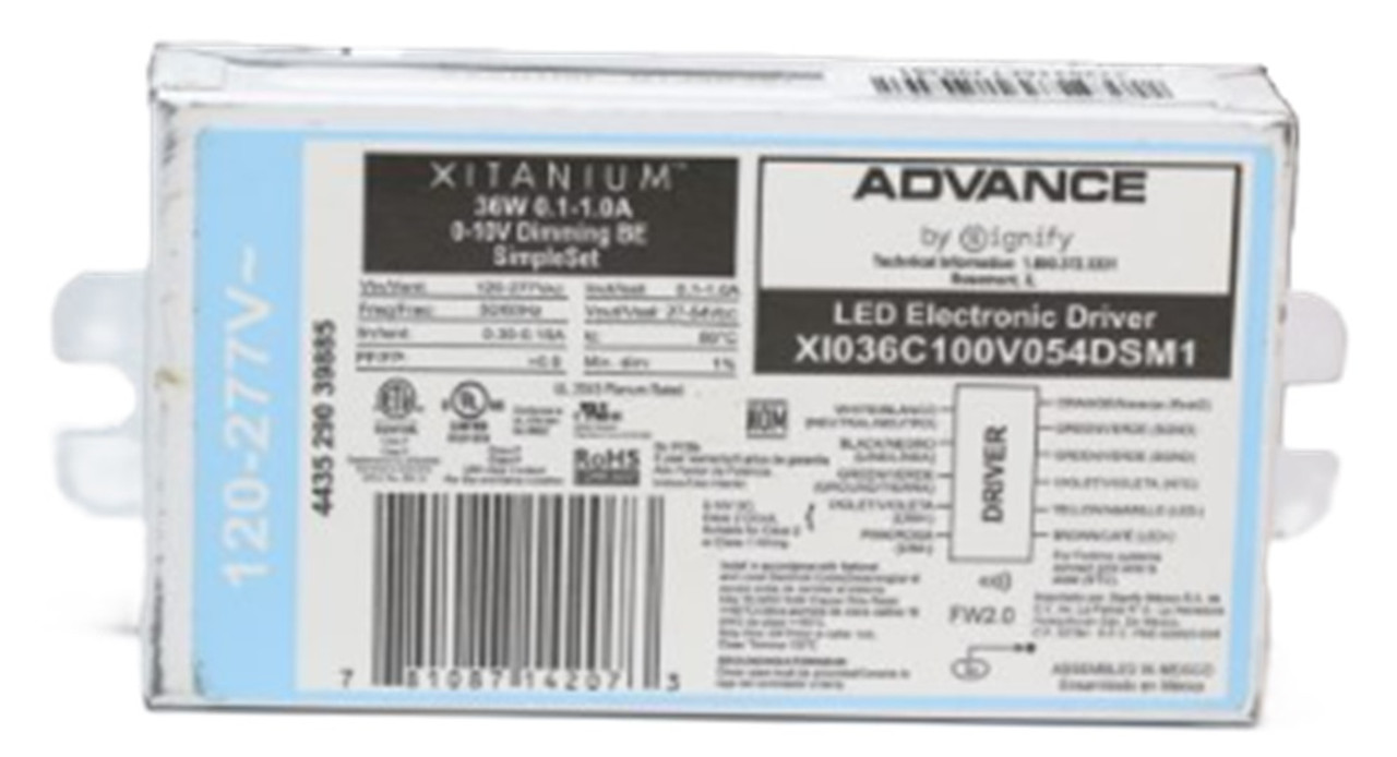 Advance XI036C100V054DSM1 Xitanium 36 W 1 A 54 V Max Dimmable LED Driver Module [New]