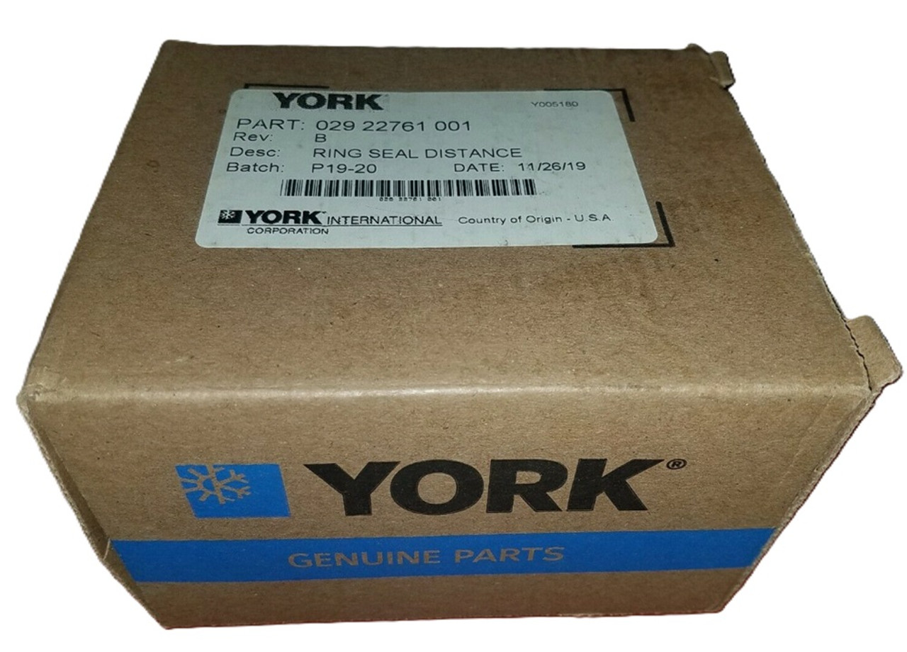 York Johnson Controls 029-22761-001 Ring Seal for Compressor [New]