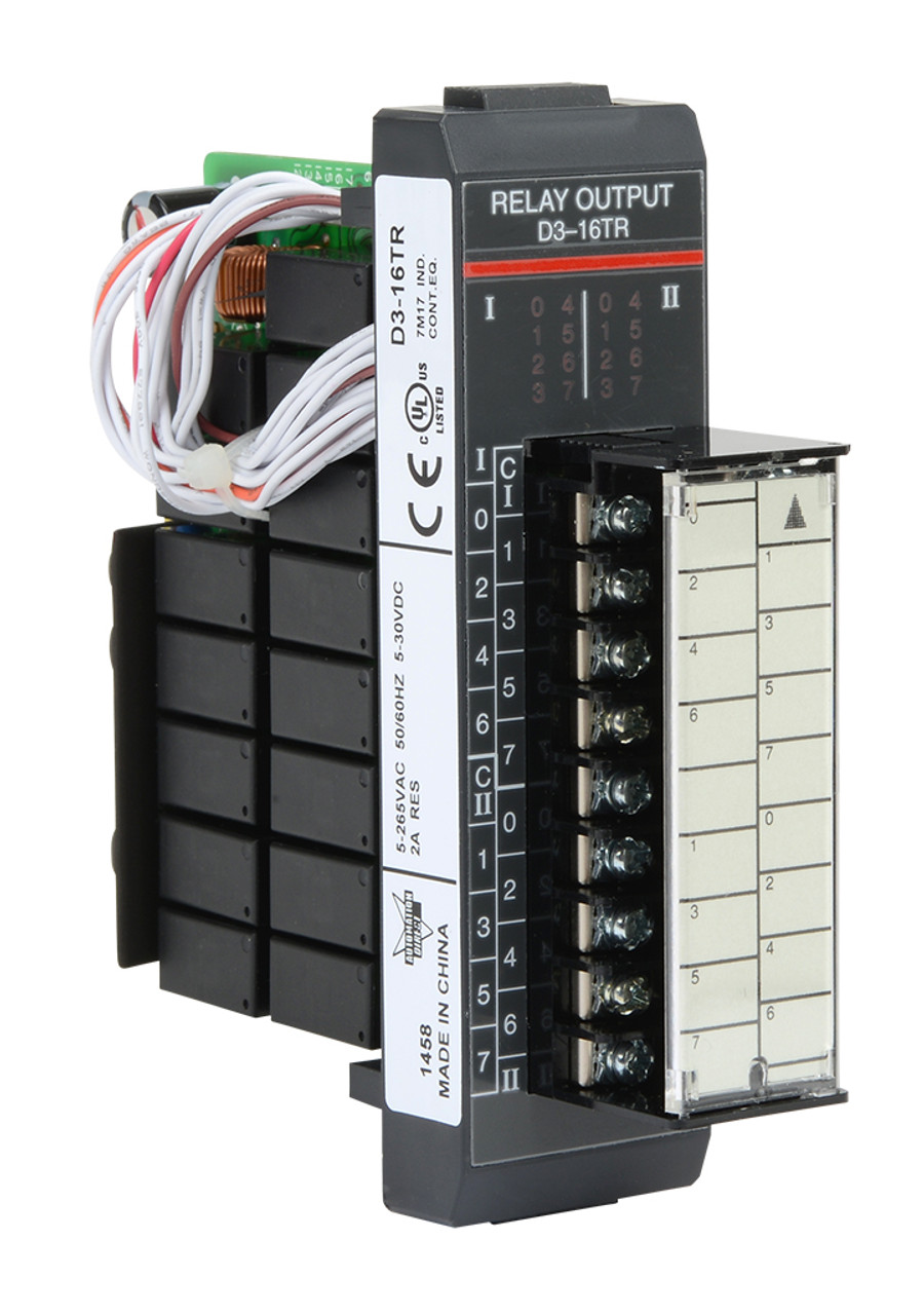 Automation Direct D3-16TR DL305 Relay Output Module, 16-point, 6-24VDC 6-240VAC [Refurbished]