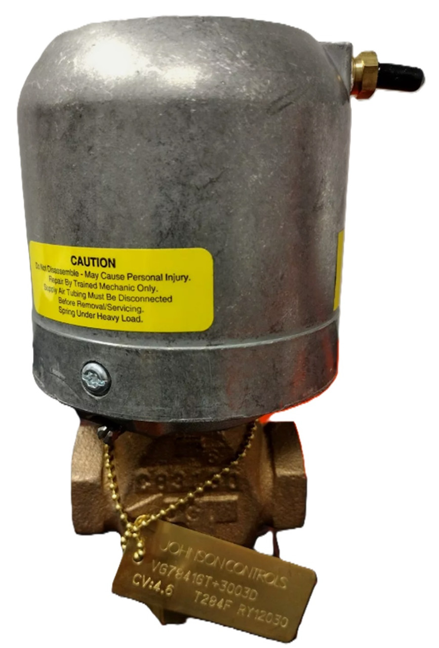 Johnson Controls VG7841GT+3003D 3-Way 1/2 Cast Bronze Control Valve, Cv 4.6, NPT [New]
