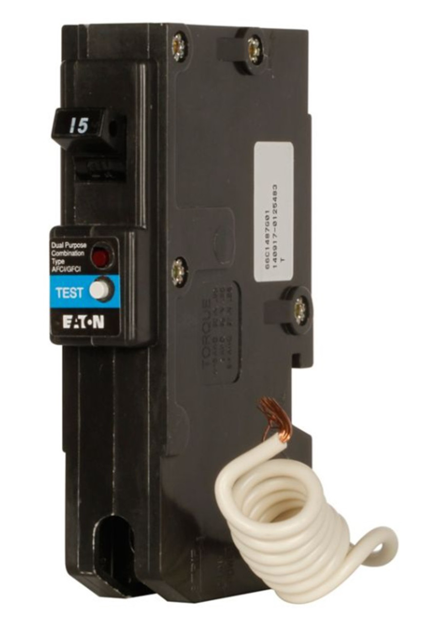 Eaton BRLAFGF115 Type BR Arc Fault / GFCI Circuit Breaker 15A [New]