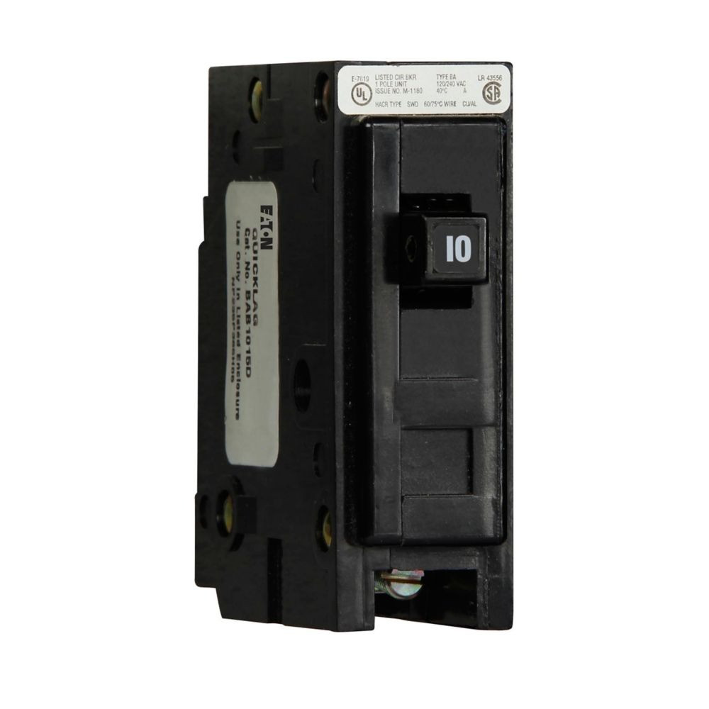Eaton BAB1010 Thermal Magnetic Circuit Breaker 10A, 3 kAIC, 1-Pole, 240/415 V [New]