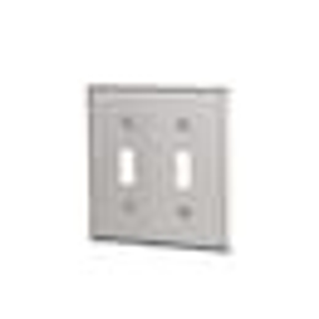 Eaton 93072-F-LW 2-Gang Standard Size Stainless Steel Toggle Switch Wallplate [New]