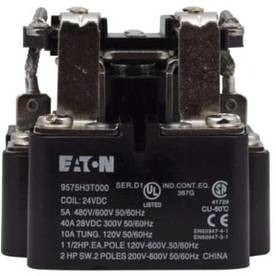 Eaton 9575H3A100 Fixed Contact Type AA General Purpose Relay, 40 A [New]