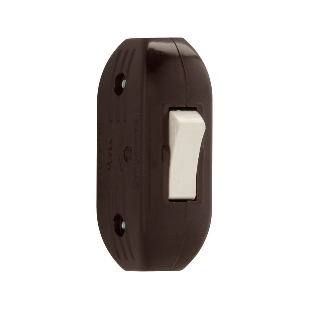 Eaton 933B-SP-L Commercial Switch, 3A, 120v, Feed-Through, Cord, Brown [New]