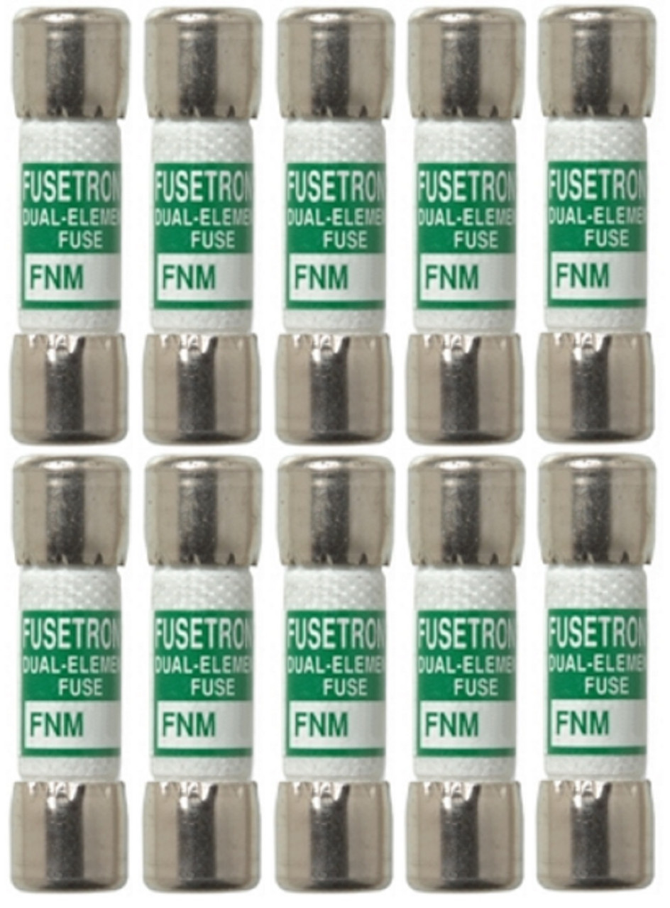 Cooper Bussmann Buss FNM-1 Dual Element Fuses, 250VAC 1A, Pack of 10 [New]