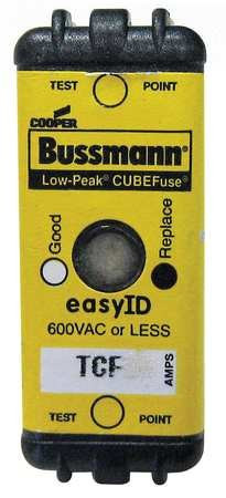 Eaton Cooper Bussmann TCF15 CUBEFuse Time Delay Finger Safe Cube Fuse, 15A, 12pk [New]
