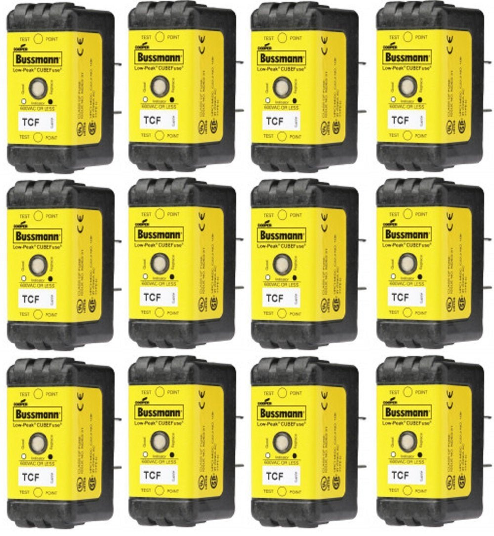 Eaton Cooper Bussmann TCF6 CUBEFuse Time Delay Finger Safe Cube Fuse, 6A, 12 Pc [New]