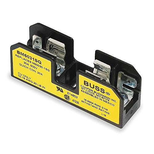 Cooper Bussmann BM6031SQ Buss Fuse Block 30A 600V Fuse Holder 1 Pole 10?â?Çö38mm [New]