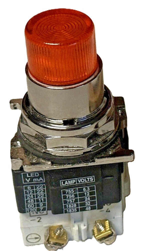 Cutler-Hammer Eaton 10250T231NC43 Amber Prestest Pilot Light, 120V [New]