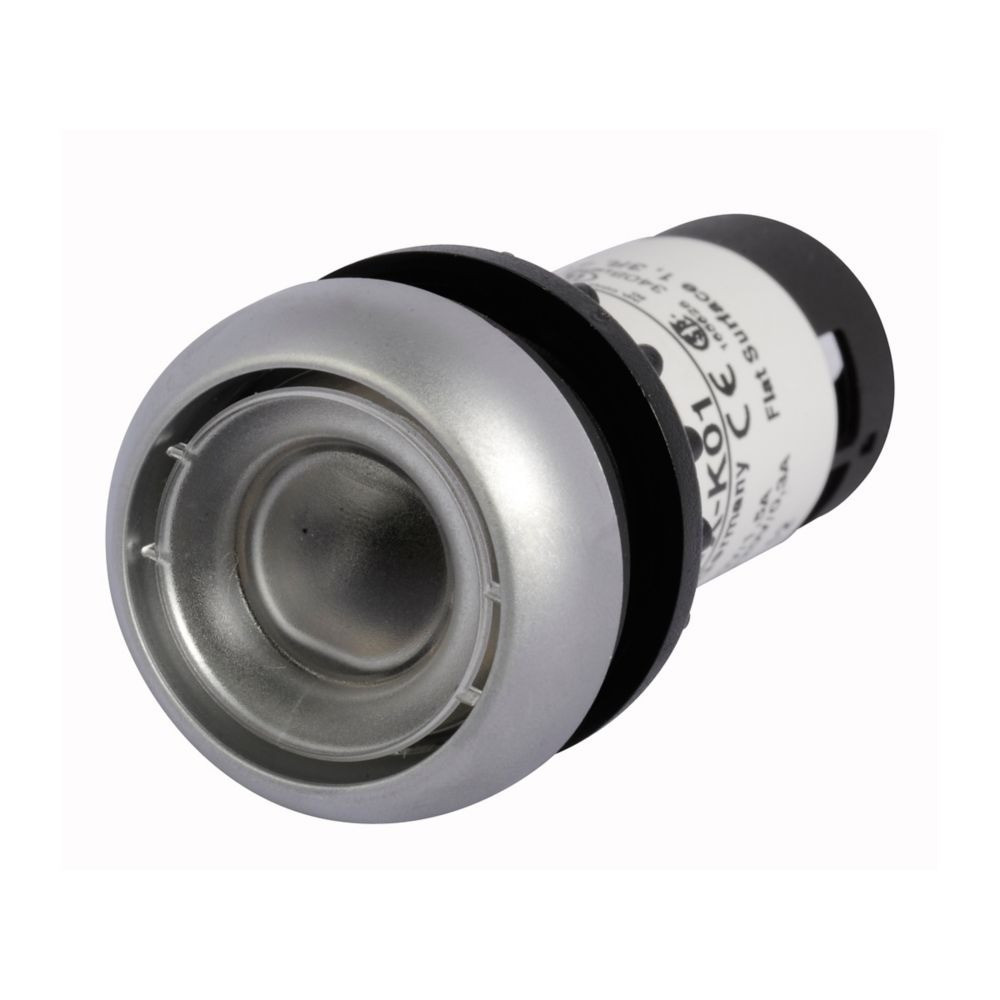 Eaton C22-D-X-K11 22.5 mm RQM Compact Pushbutton, Buttonless, Silver bezel [New]