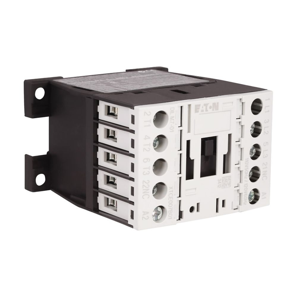 Eaton XTCE012B01A XT IEC Contactor, 12A, 110 Vac 50 Hz, 120 Vac 60 Hz, 1NC, 12A [New]
