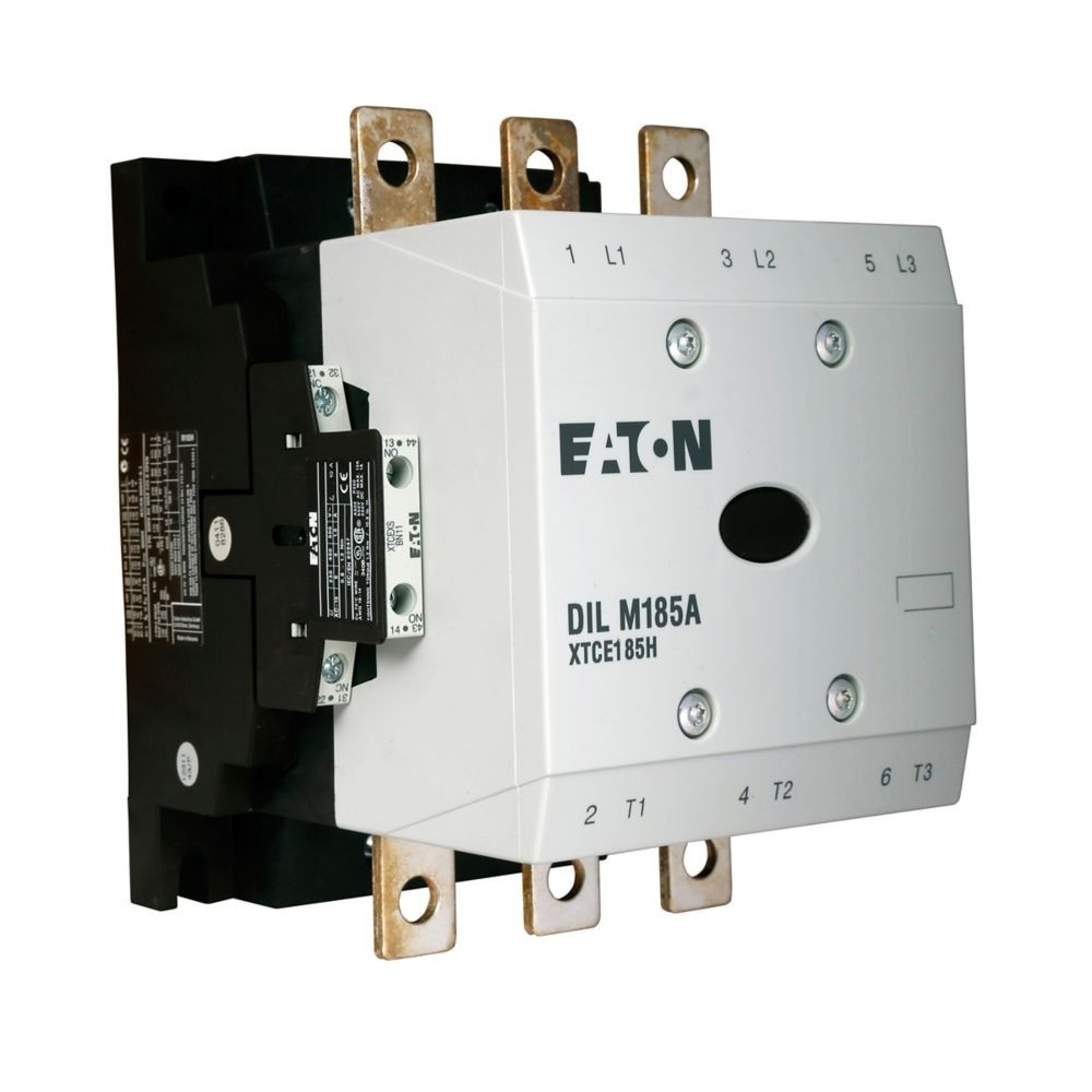 Eaton XTCE185H22A IEC Contactor, 185A, 100 Vac 50 Hz, 120 Vac 60 Hz, 2NO-2NC [New]