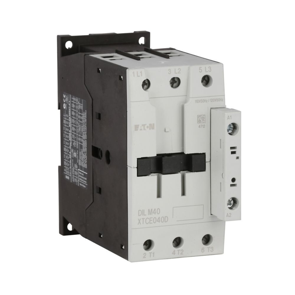 Eaton XTCE072DS1T IEC Contactor, 72A, Side-mounted, 24 Vac, 50-60 Hz, 1NO-1NC [New]