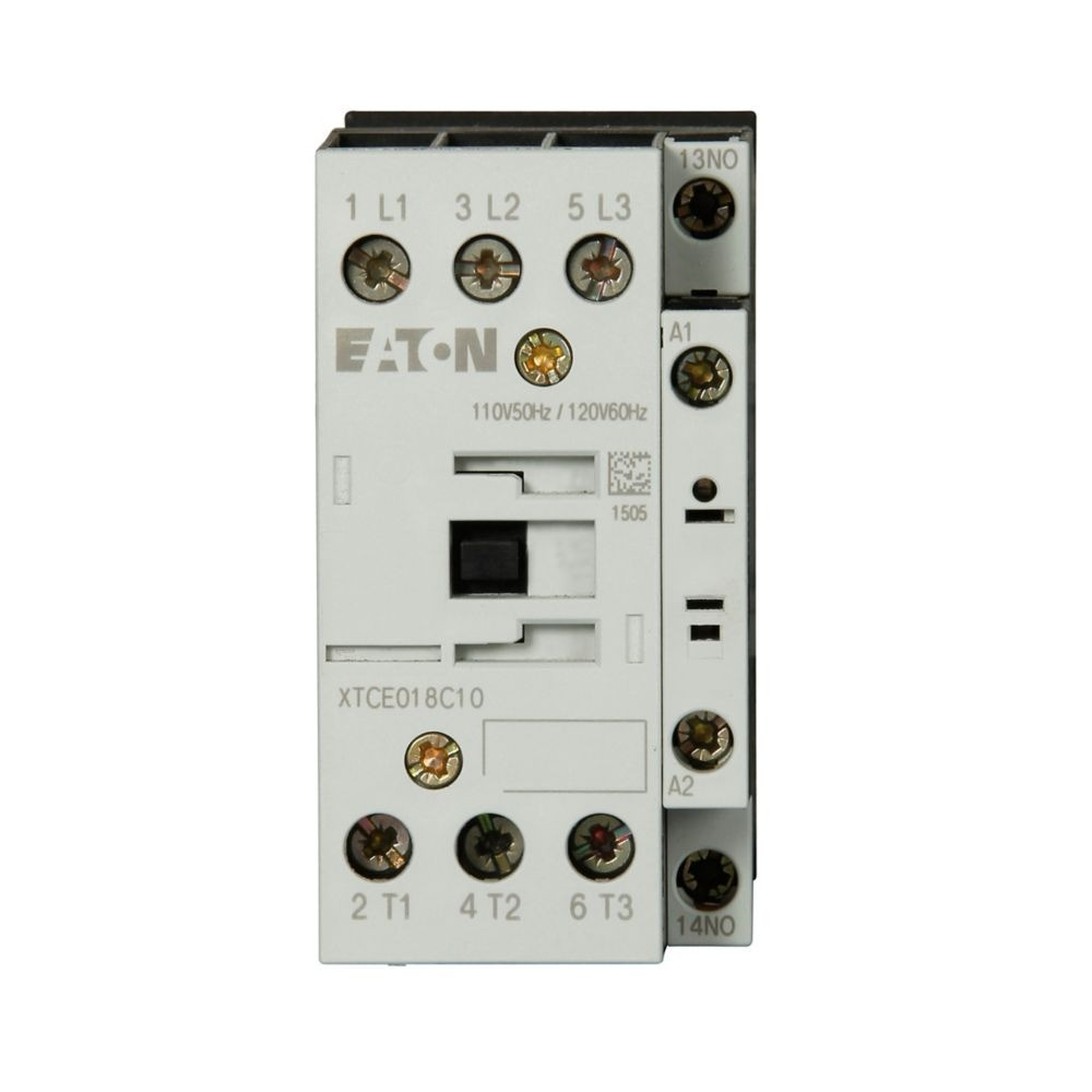 Eaton XTCE018C10C IEC Contactor, 18A, 412 Vac 50 Hz, 480 Vac 60 Hz, 1NO, 18 [New]