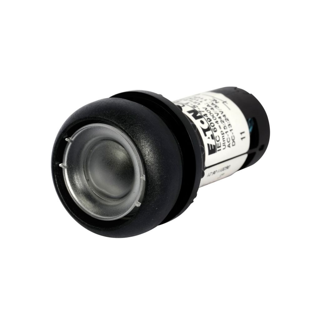 Eaton C22S-D-X-K10 22.5 mm RQM Compact Pushbutton, Buttonless, Black bezel, 1NO [New]