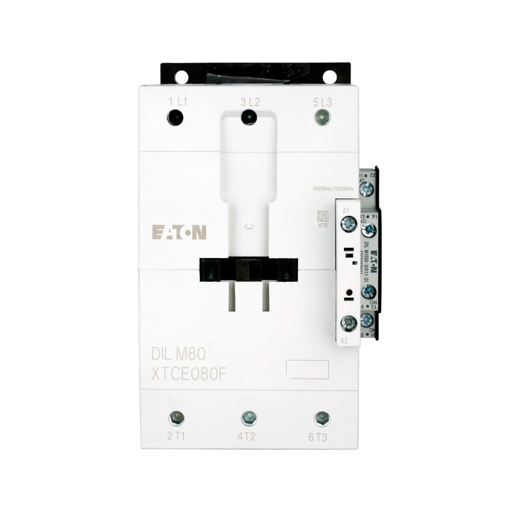 Eaton XTCE080FS1C IEC Contactor, 80A, Side-Mounted, 415 Vac, 50 Hz, 480 Vac [New]