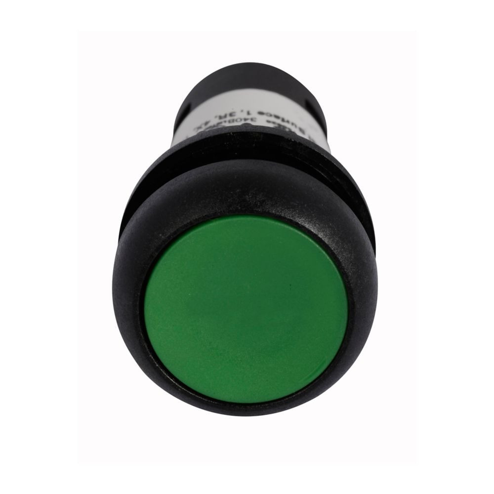Eaton C22S-DR-G-K20 22.5 mm RQM Compact Pushbutton, Green Actuator, Black bezel [New]