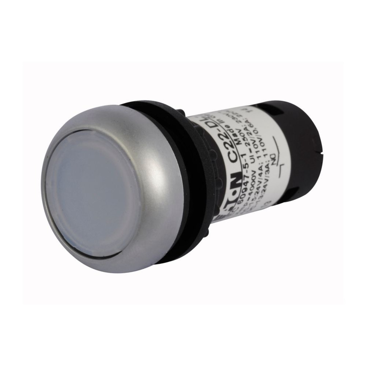 Eaton C22-DL-W-X1-K10-24 C22, 22.5 mm Compact Pushbutton, Illuminated, Button [New]