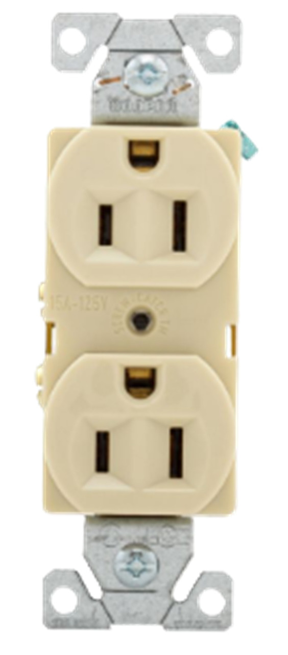 Eaton BR15V Commercial Duplex Receptacle, NEMA 5-15R, 15A 125V [New]