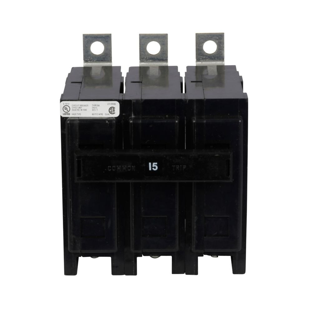 Eaton BAB3015H Quicklag Industrial Thermal-magnetic Circuit Breaker, 15A [New]