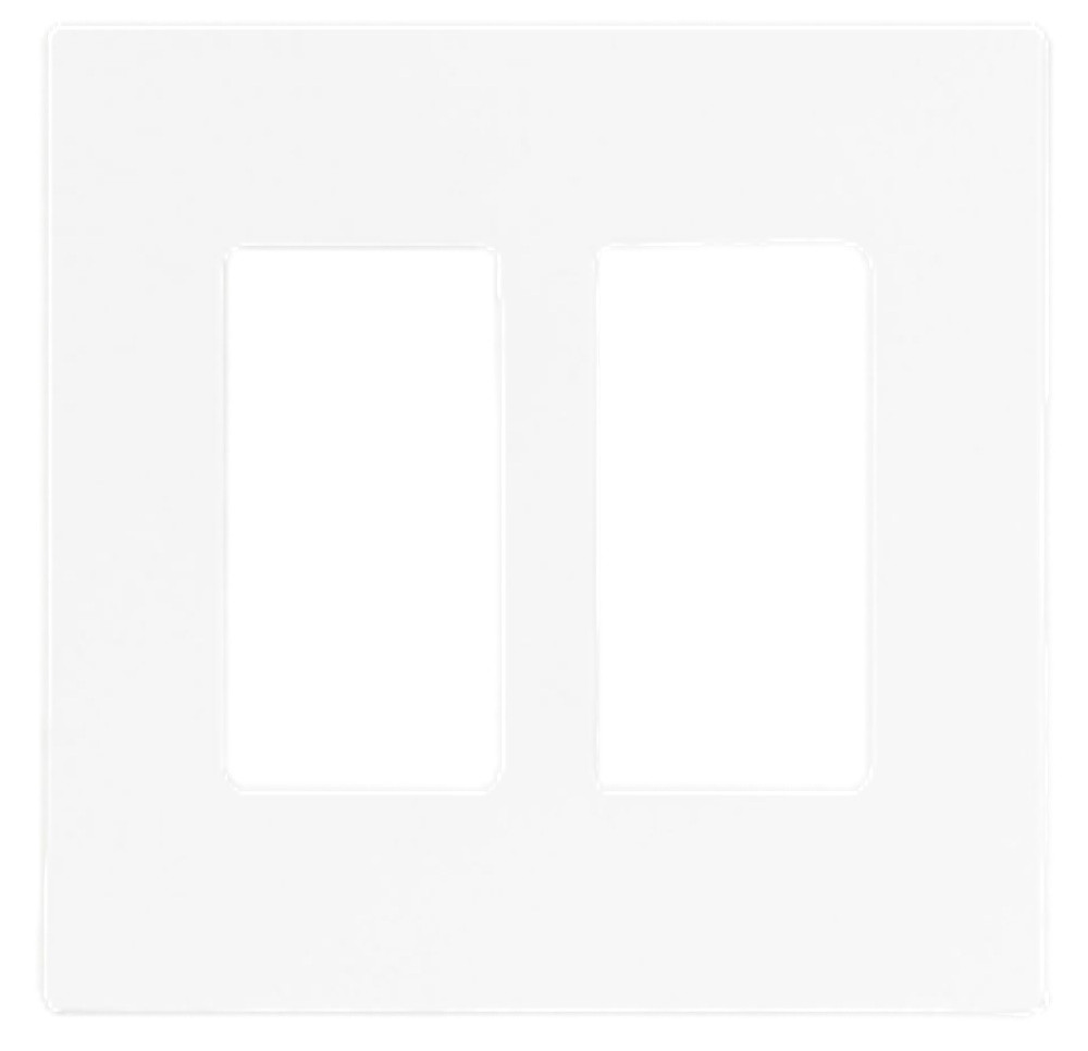 Eaton PJS262W Screwless Wallplate, Decorator, 2-Gang, White [New]