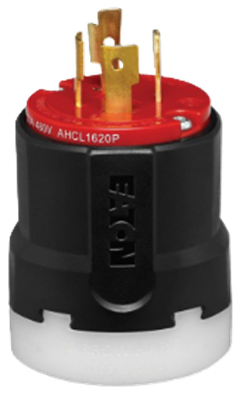 Arrow Hart Eaton AHCL1620P Locking Plug, NEMA L16-20, 20A 480V, Red [New]
