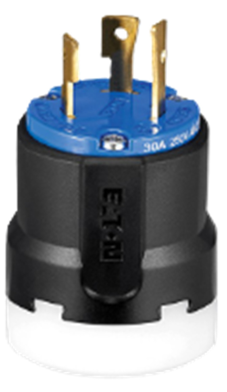 Eaton AHCL630P Locking Plug, NEMA L6-30, 2-Pole 3-Wire 2P3W, 30A 250V, Blue [New]