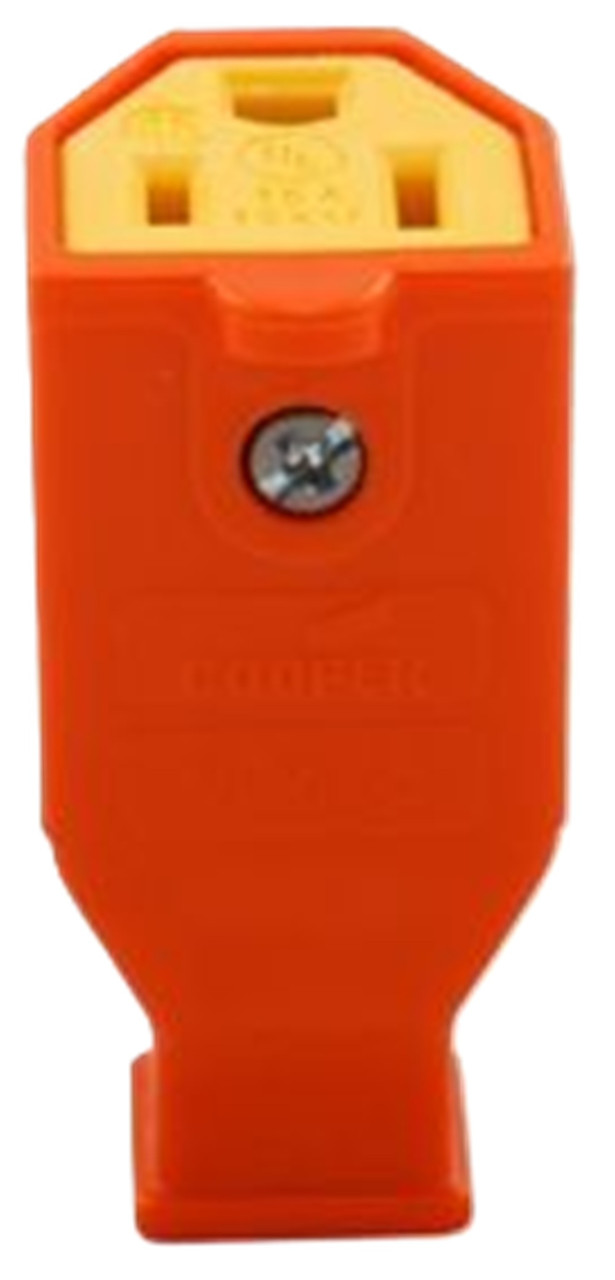 Eaton SA993O-SP-L2 Straight Blade Connector, NEMA 5-15R, Orange [New]