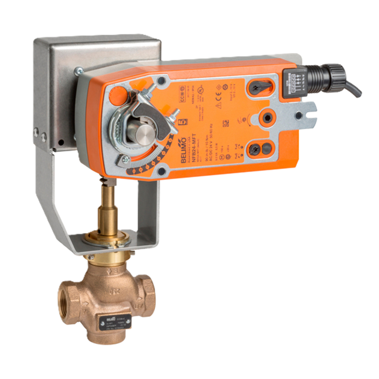 Belimo G240B-N+NFB24-SR-X1 Actuator Fitted Globe Valve (GV), DN 1 1/2", 2-Way [New]