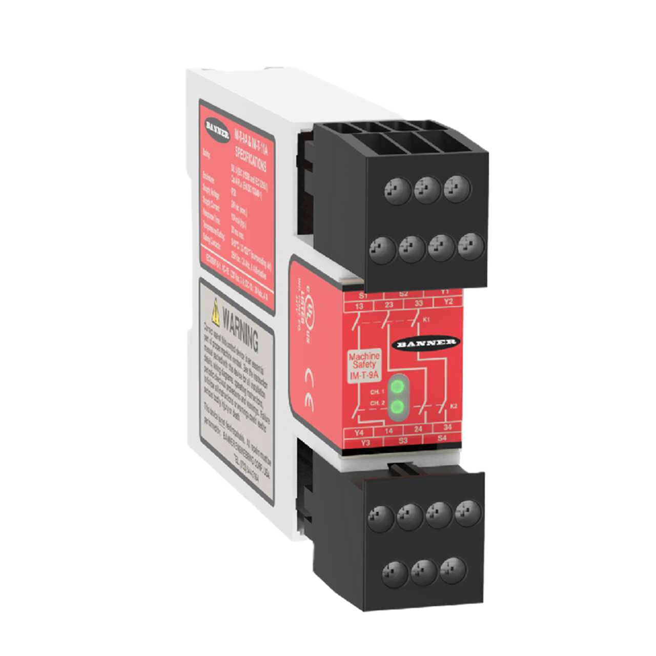 Banner IM-T-9A 61425 Relay Module for Safety Light Curtain/Control with EDM [New]