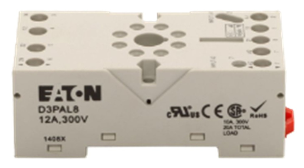Eaton D3PAL8 D3 Relay Socket, For D3PR2 D3PF2, 1 Unit [New]